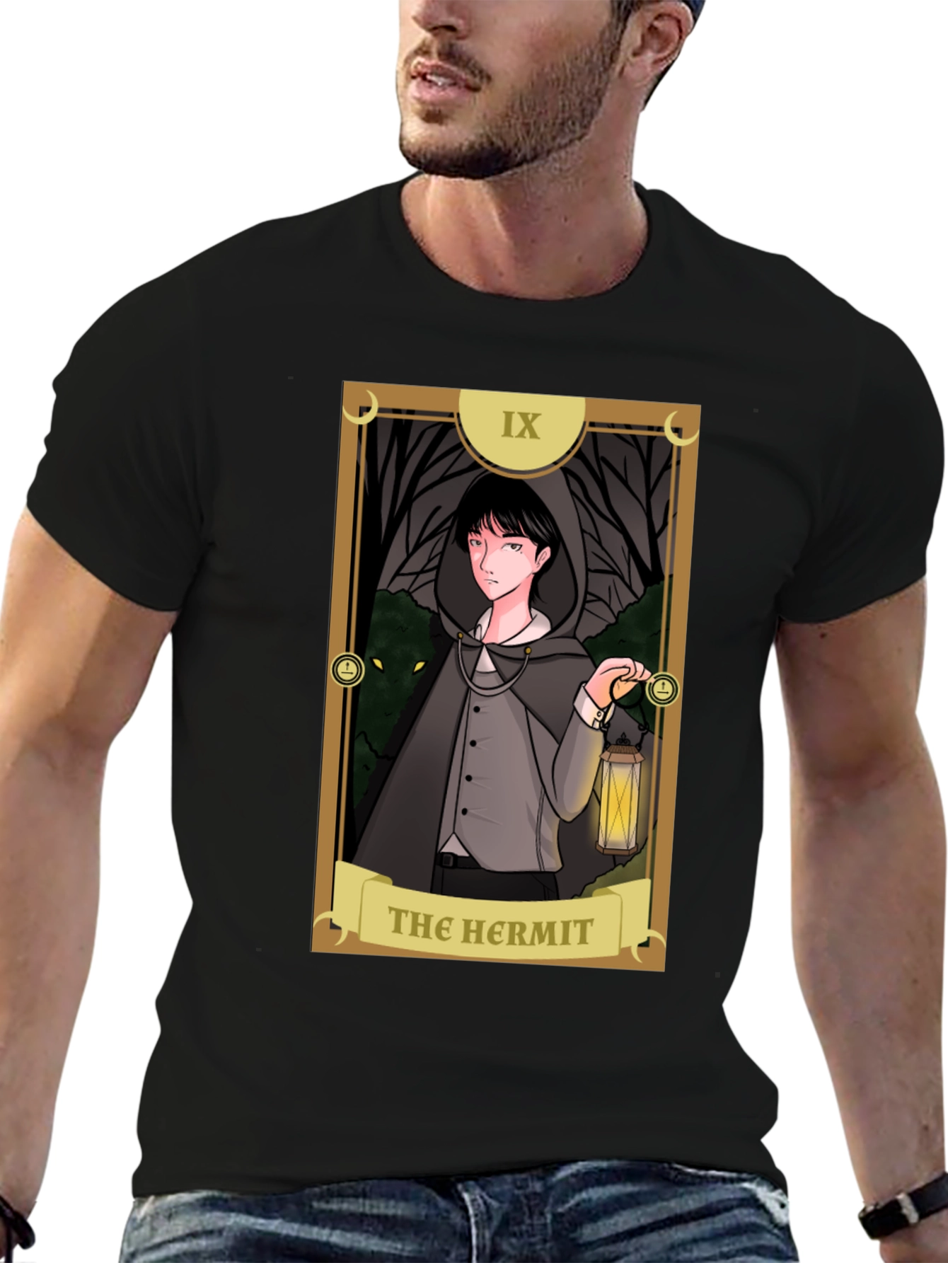 The Hermit Tarot Card Graphic T-Shirt