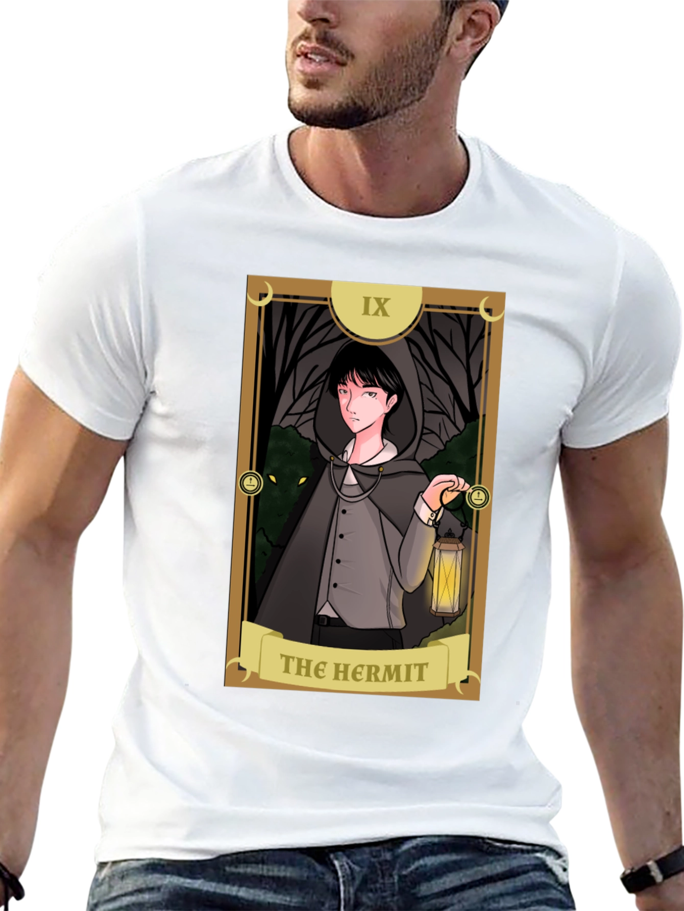 The Hermit Tarot Card Graphic T-Shirt