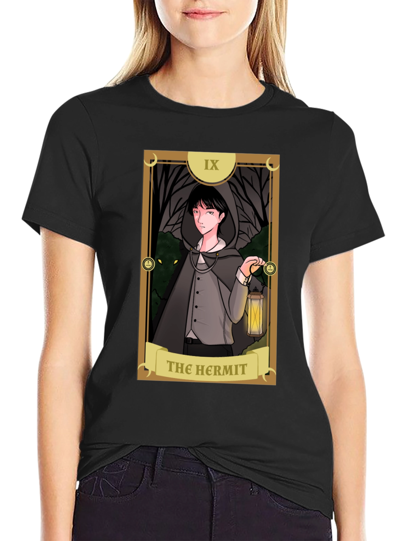The Hermit Tarot Card Graphic T-Shirt