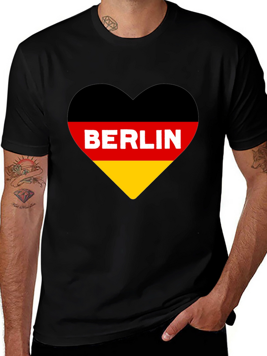 Berlin Germany Flag Heart T-Shirt