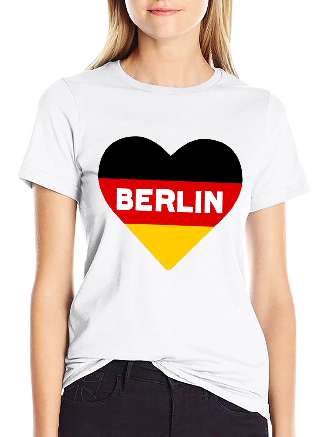 Berlin Germany Flag Heart T-Shirt