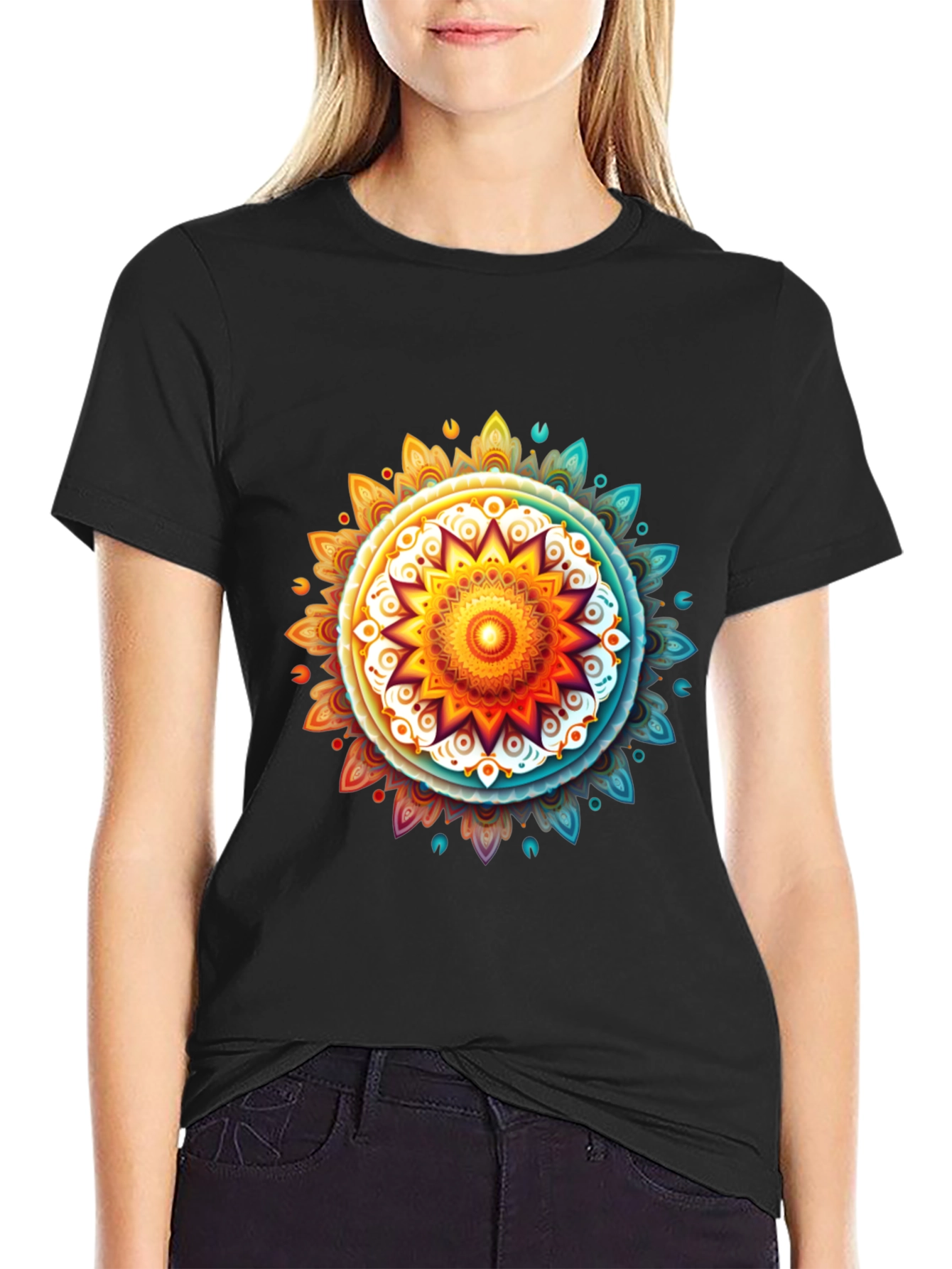 Vibrant Mandala Graphic Tee - Casual Comfort