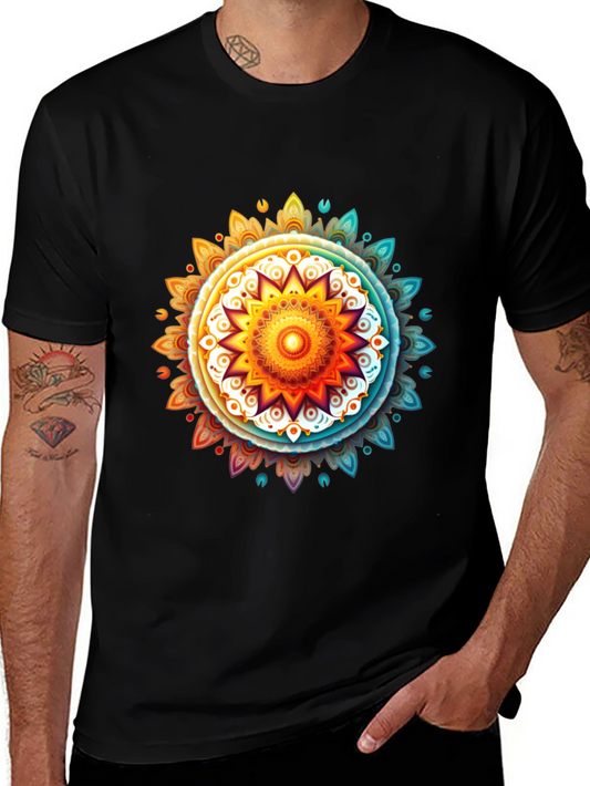 Vibrant Mandala Graphic Tee - Casual Comfort