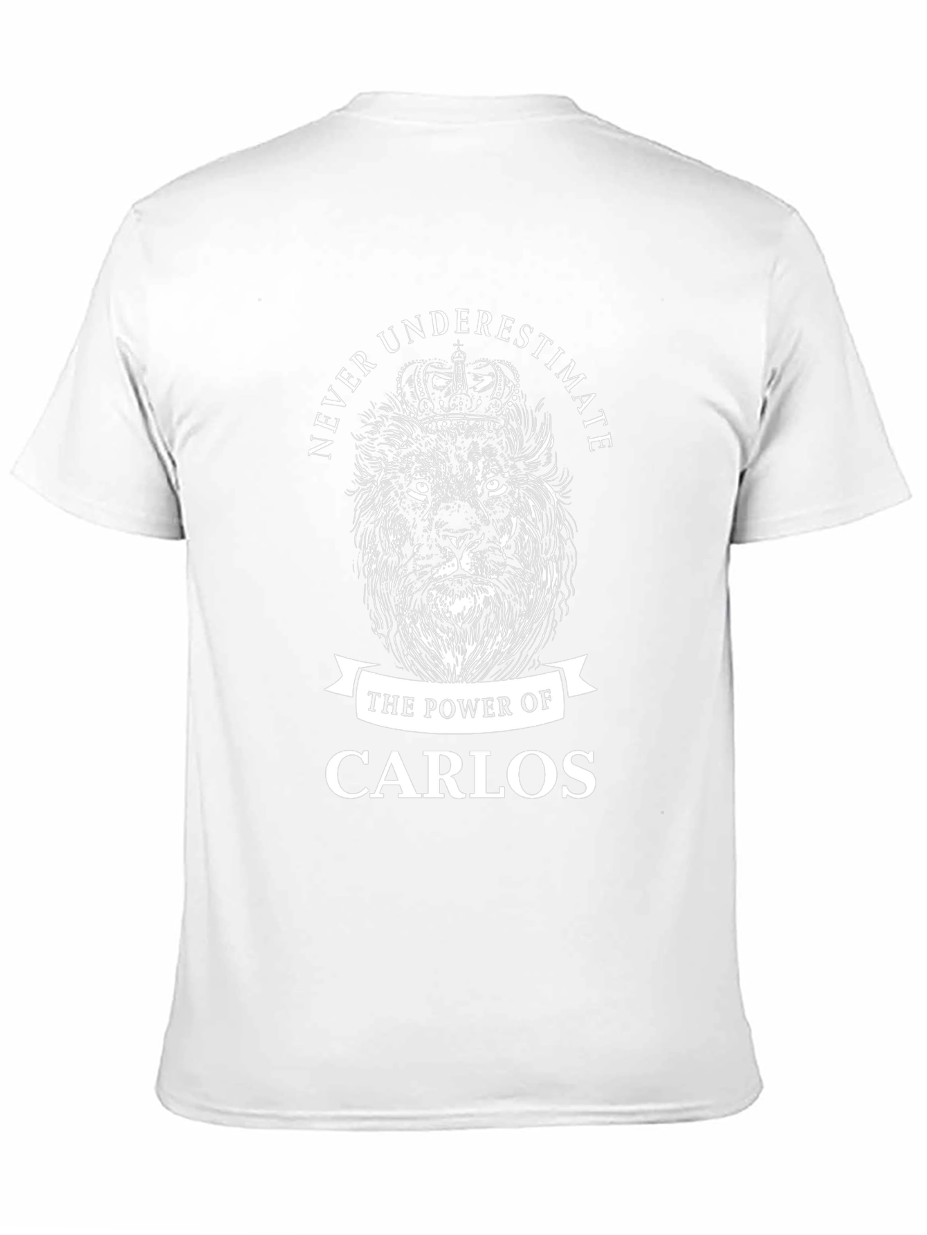 Power of Carlos Lion Crown Black T-Shirt