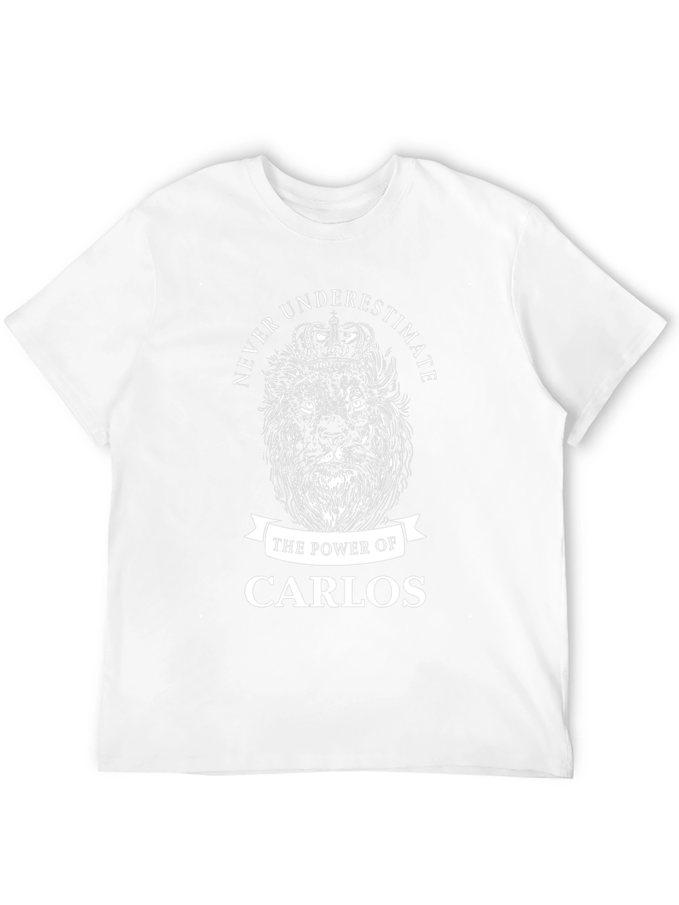 Power of Carlos Lion Crown Black T-Shirt