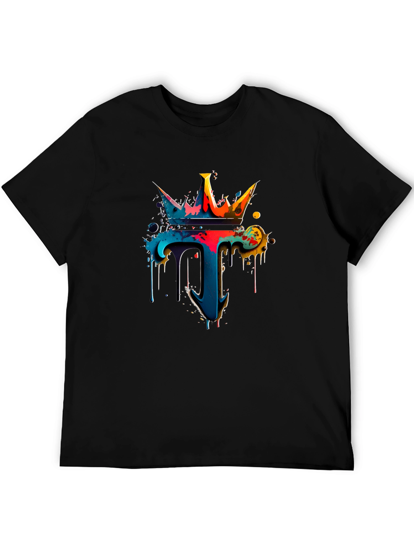 Colorful Crown Dripping T-Shirt