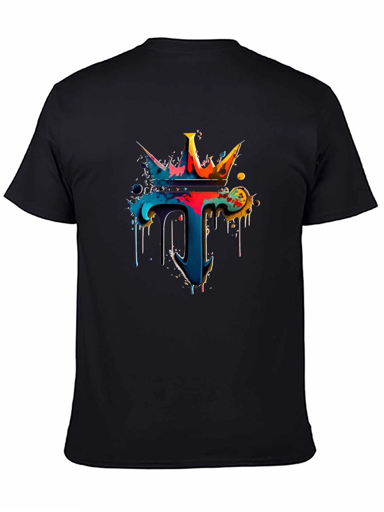 Colorful Crown Dripping T-Shirt
