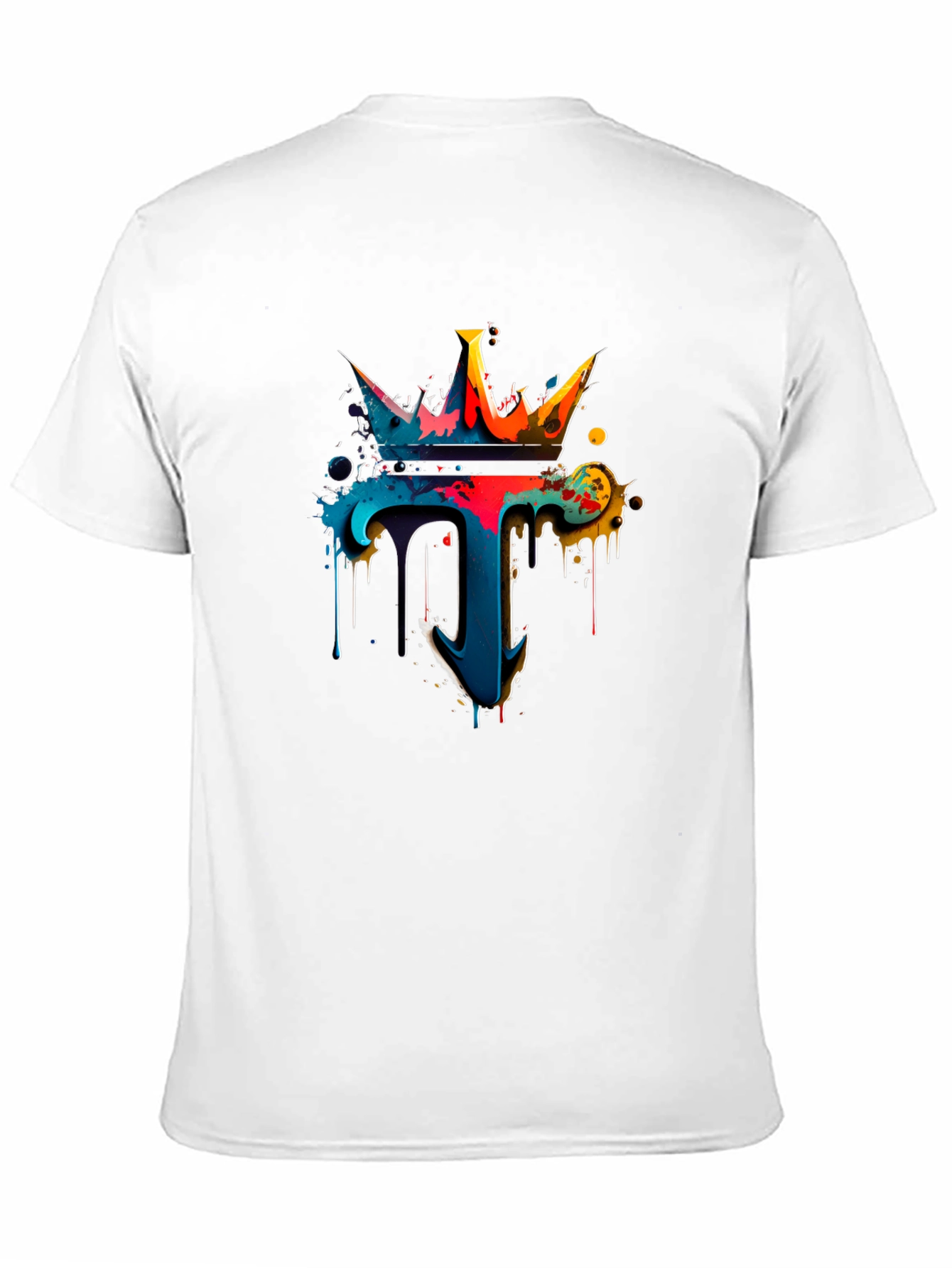 Colorful Crown Dripping T-Shirt