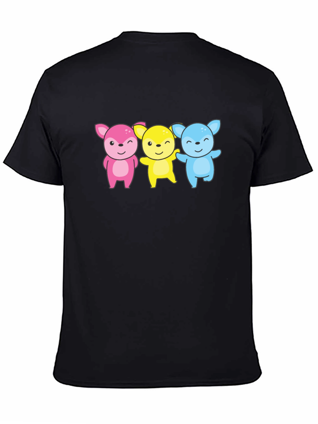 Cute Cartoon Animal Trio Graphic Tee