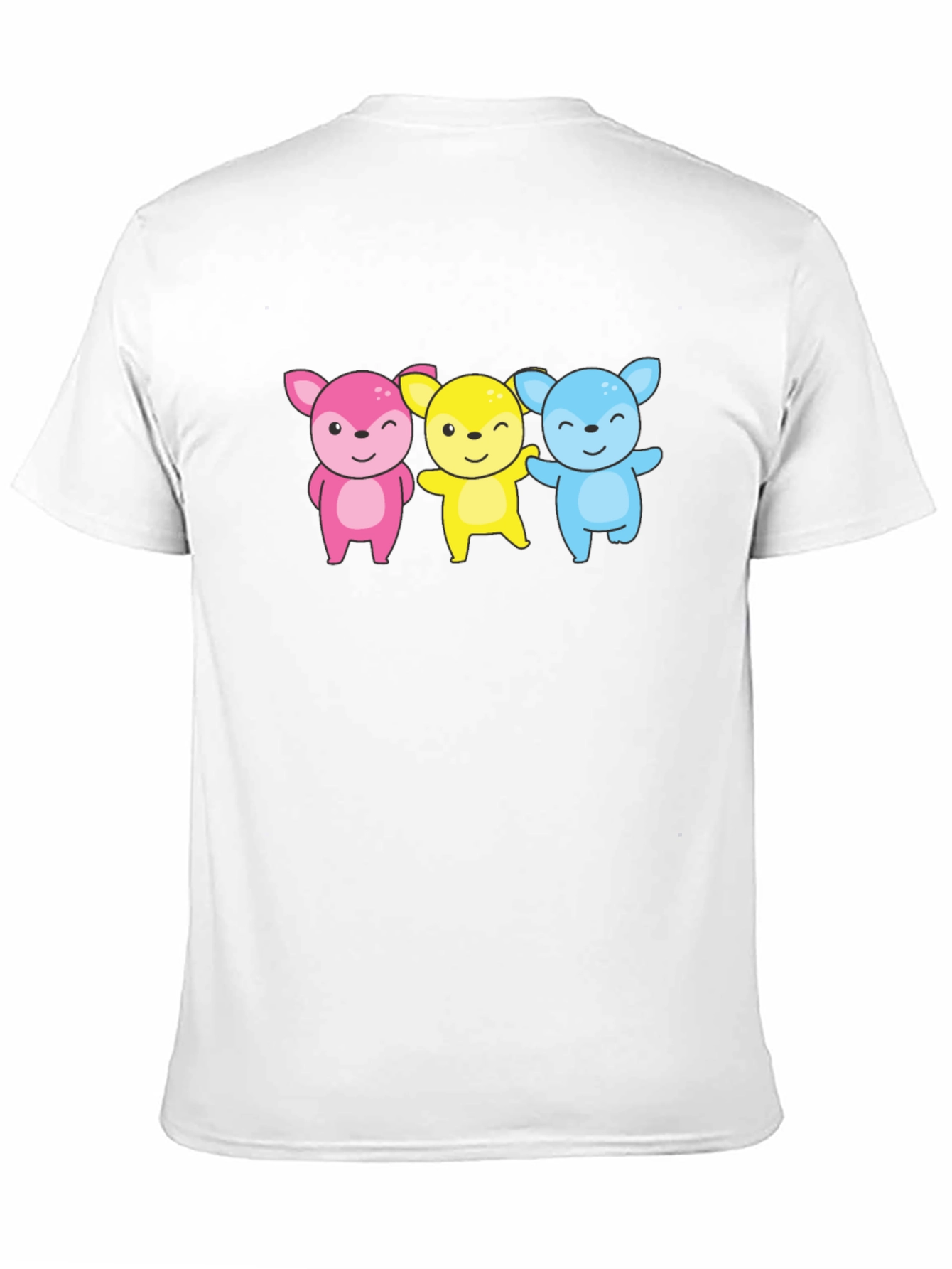 Cute Cartoon Animal Trio Graphic Tee