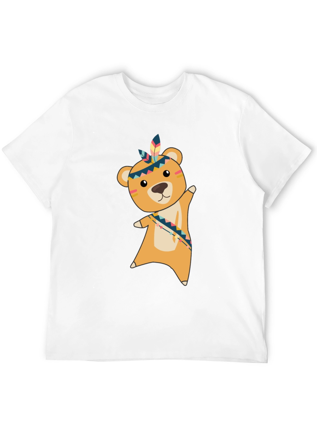 Bear Tee: Native American Inspired Cartoon Graphic