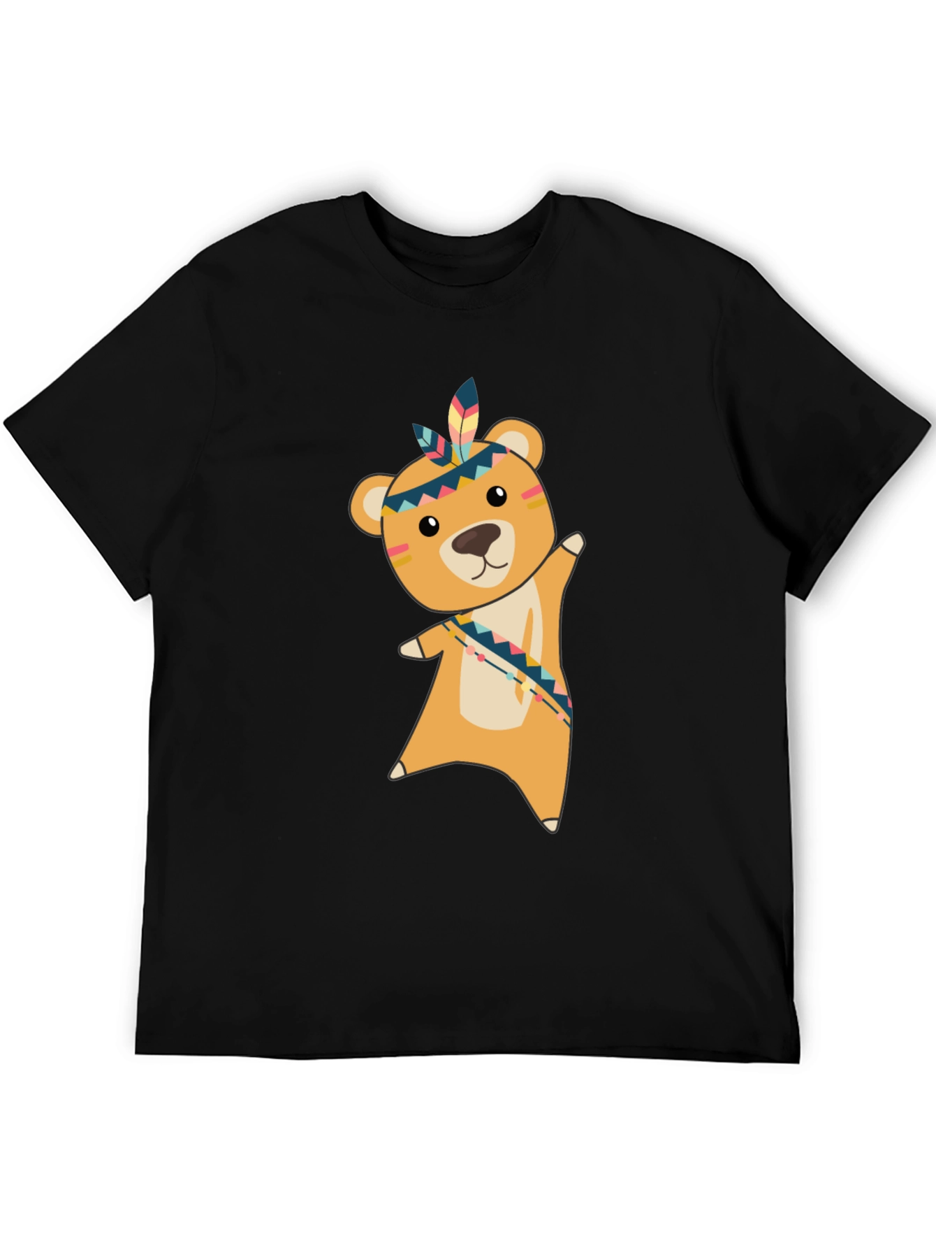 Bear Tee: Native American Inspired Cartoon Graphic