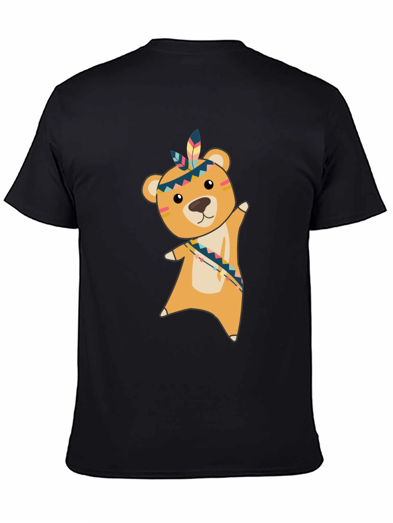 Bear Tee: Native American Inspired Cartoon Graphic