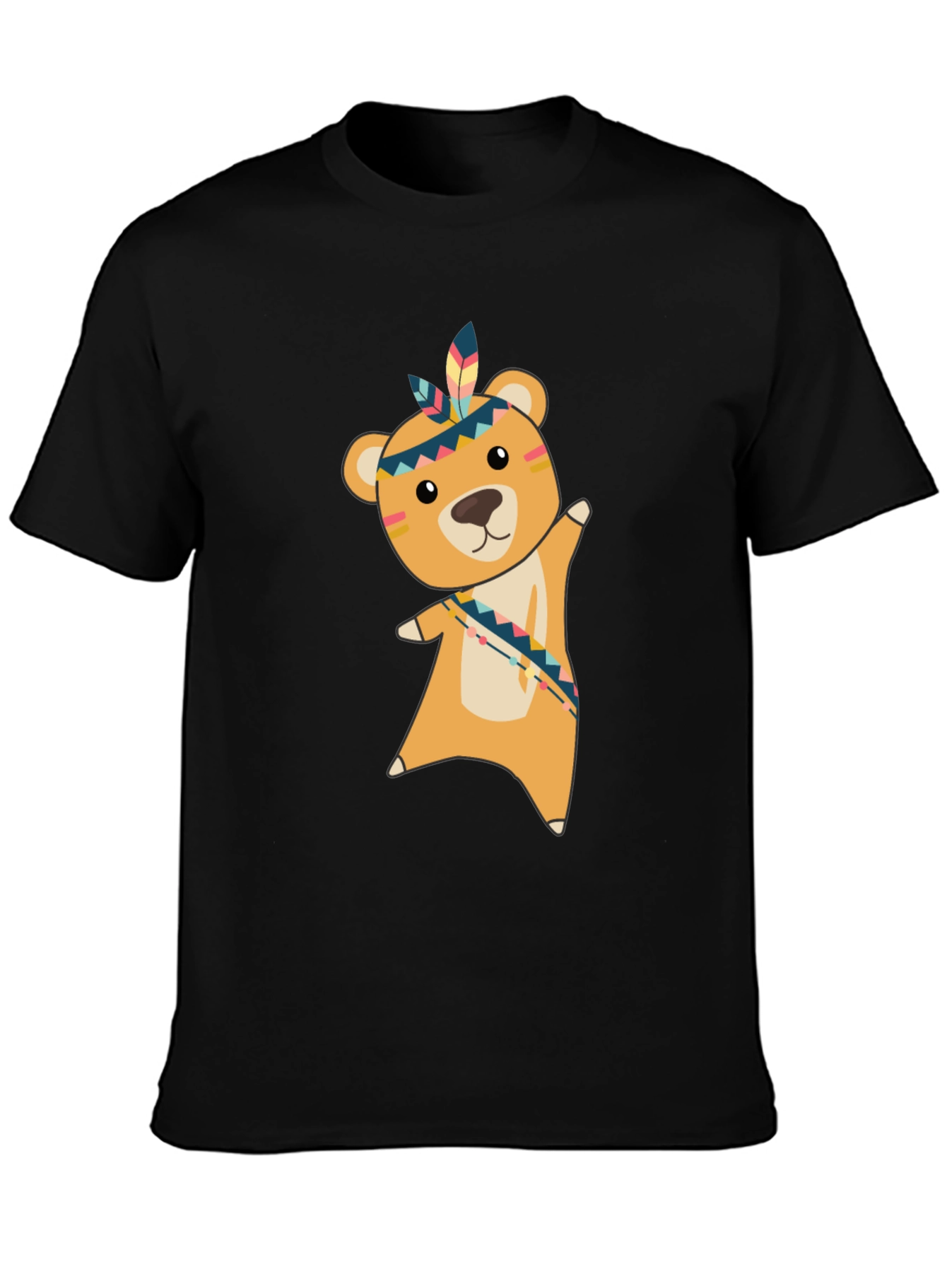 Bear Tee: Native American Inspired Cartoon Graphic