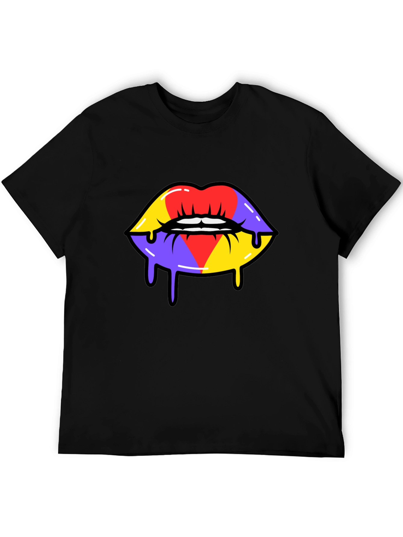 Bold Graphic Lips T-Shirt - Unique Street Style Tee