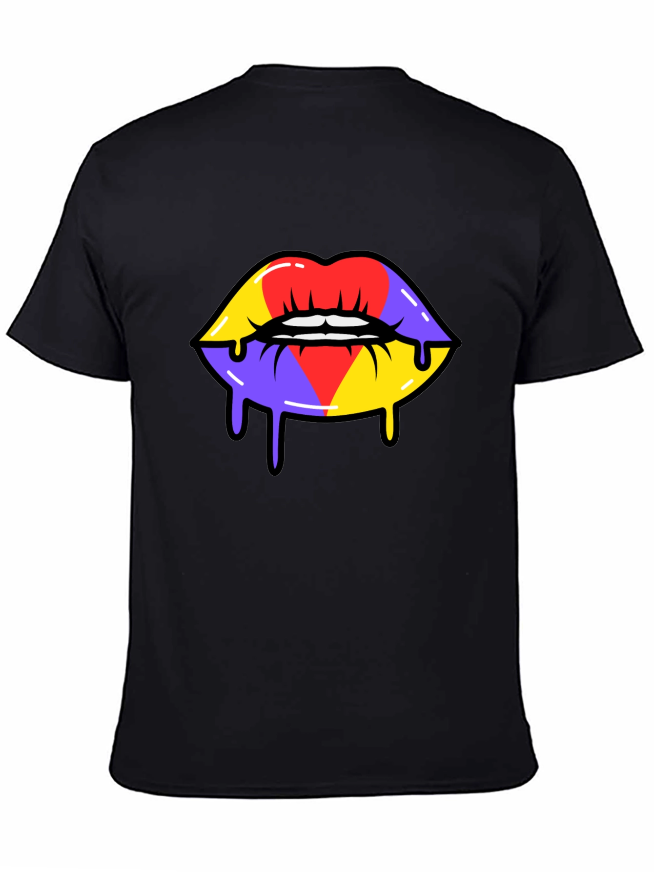 Bold Graphic Lips T-Shirt - Unique Street Style Tee