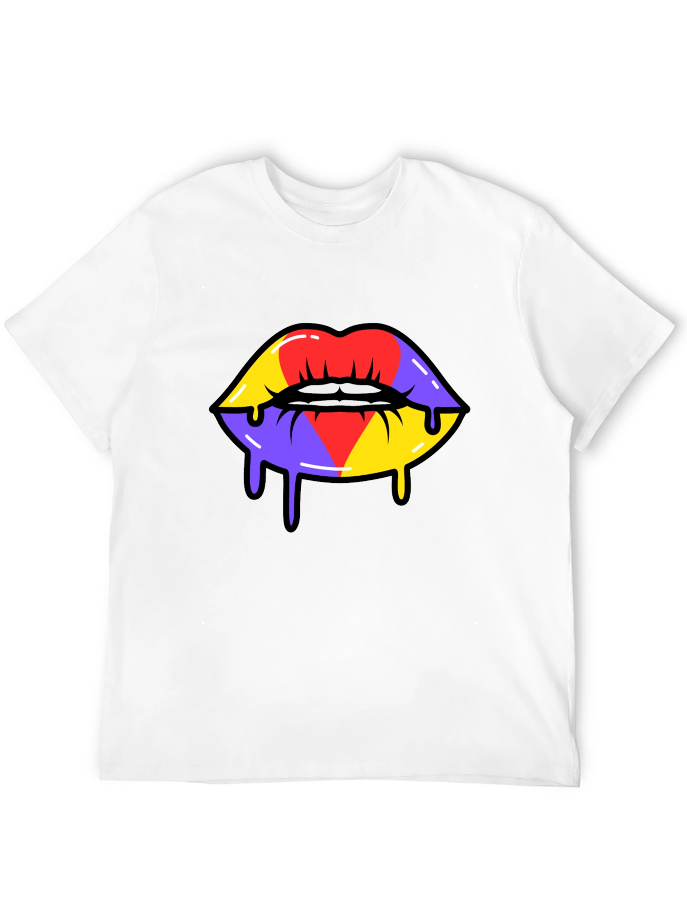 Bold Graphic Lips T-Shirt - Unique Street Style Tee