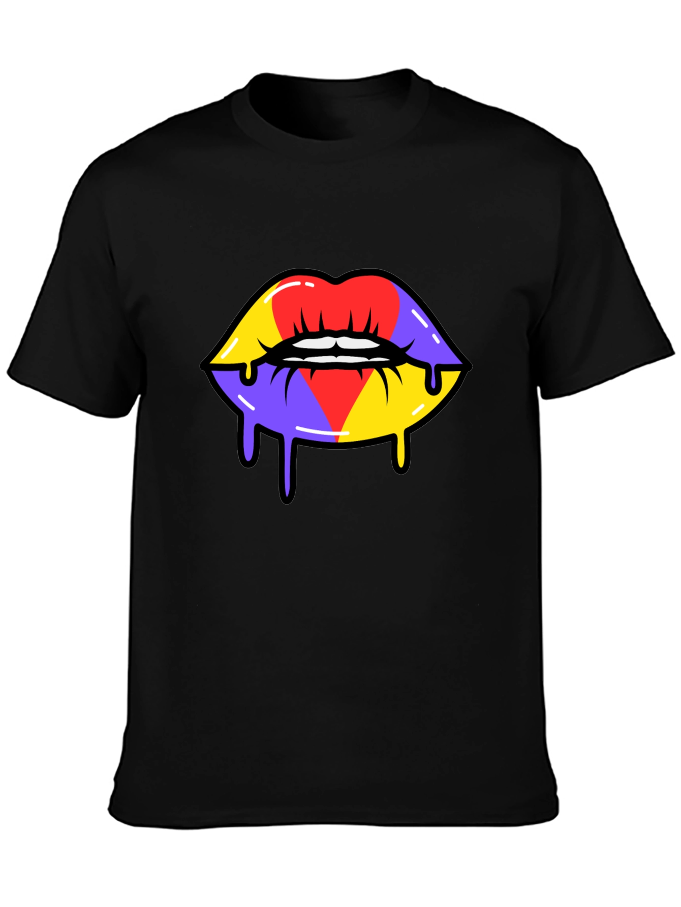 Bold Graphic Lips T-Shirt - Unique Street Style Tee