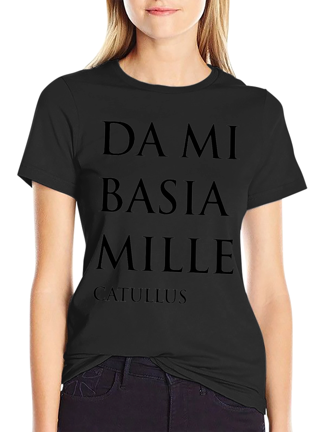 Da Mi Basia Mille Catullus Black T-Shirt