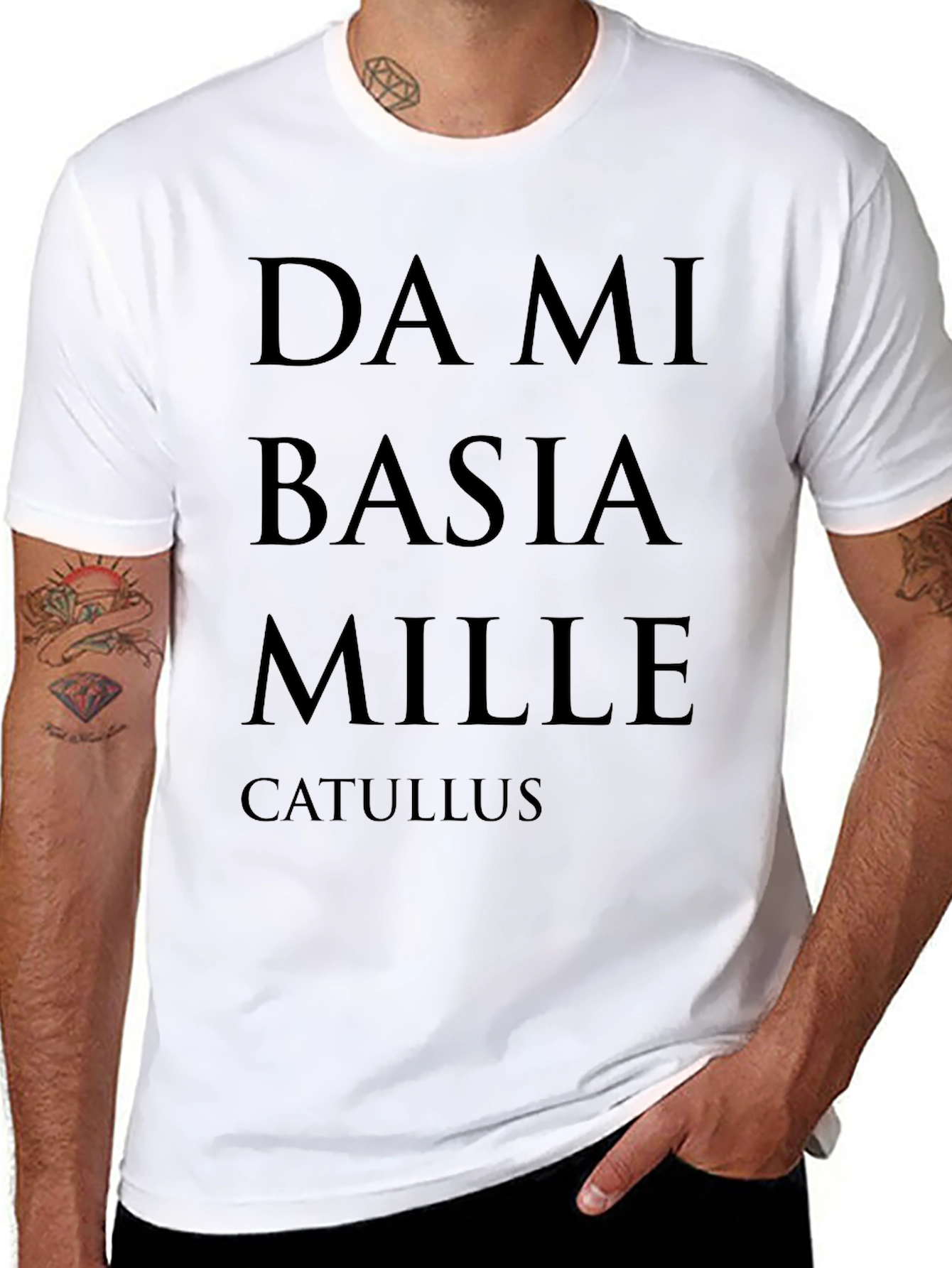 Da Mi Basia Mille Catullus Black T-Shirt
