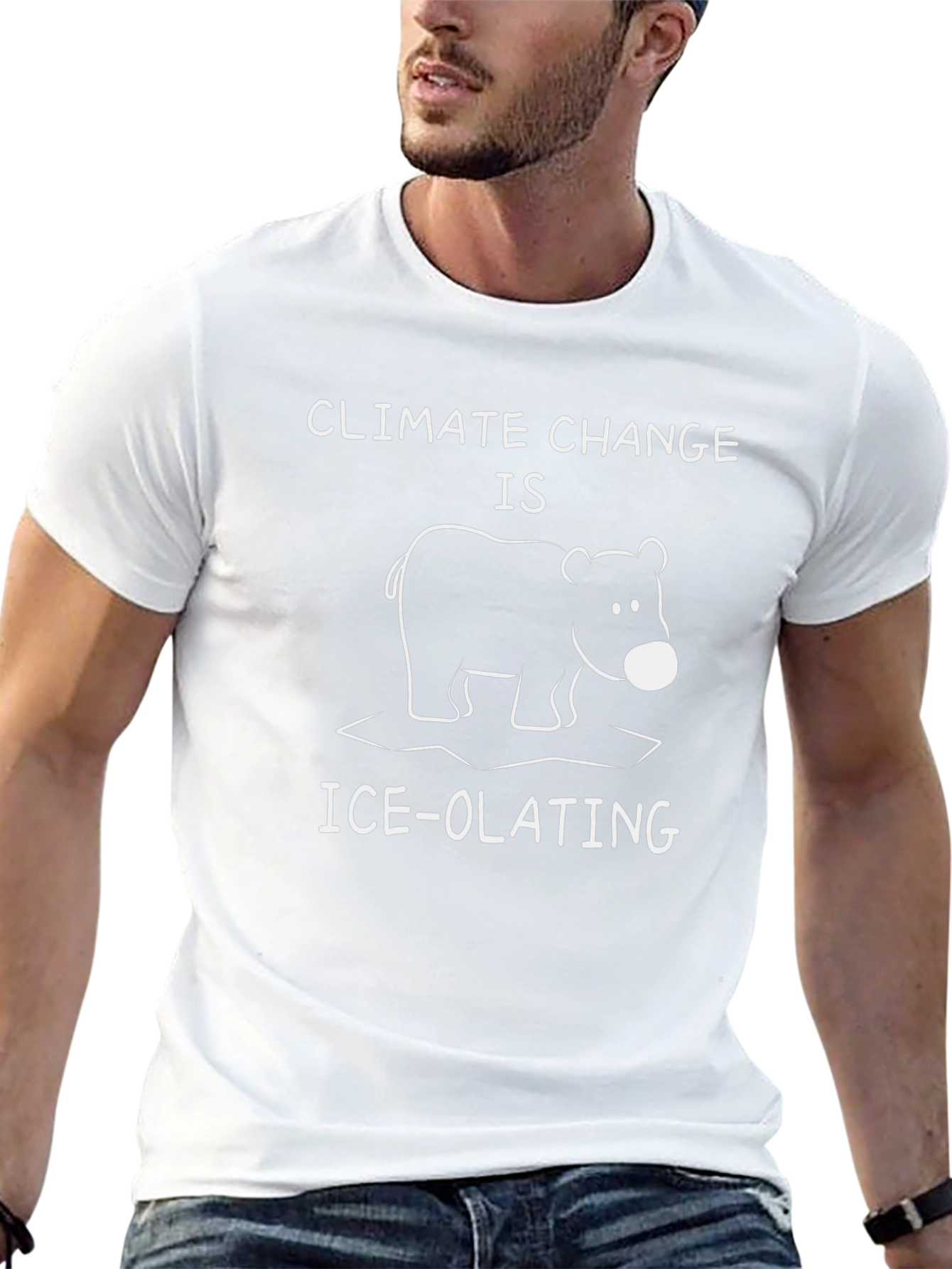 Climate Change Bear Graphic T-Shirt