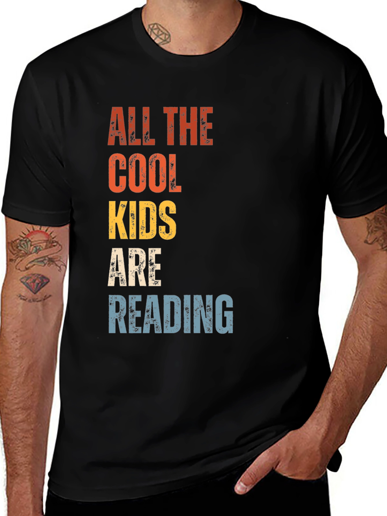 Cool Kids Reading T-Shirt - Retro Style