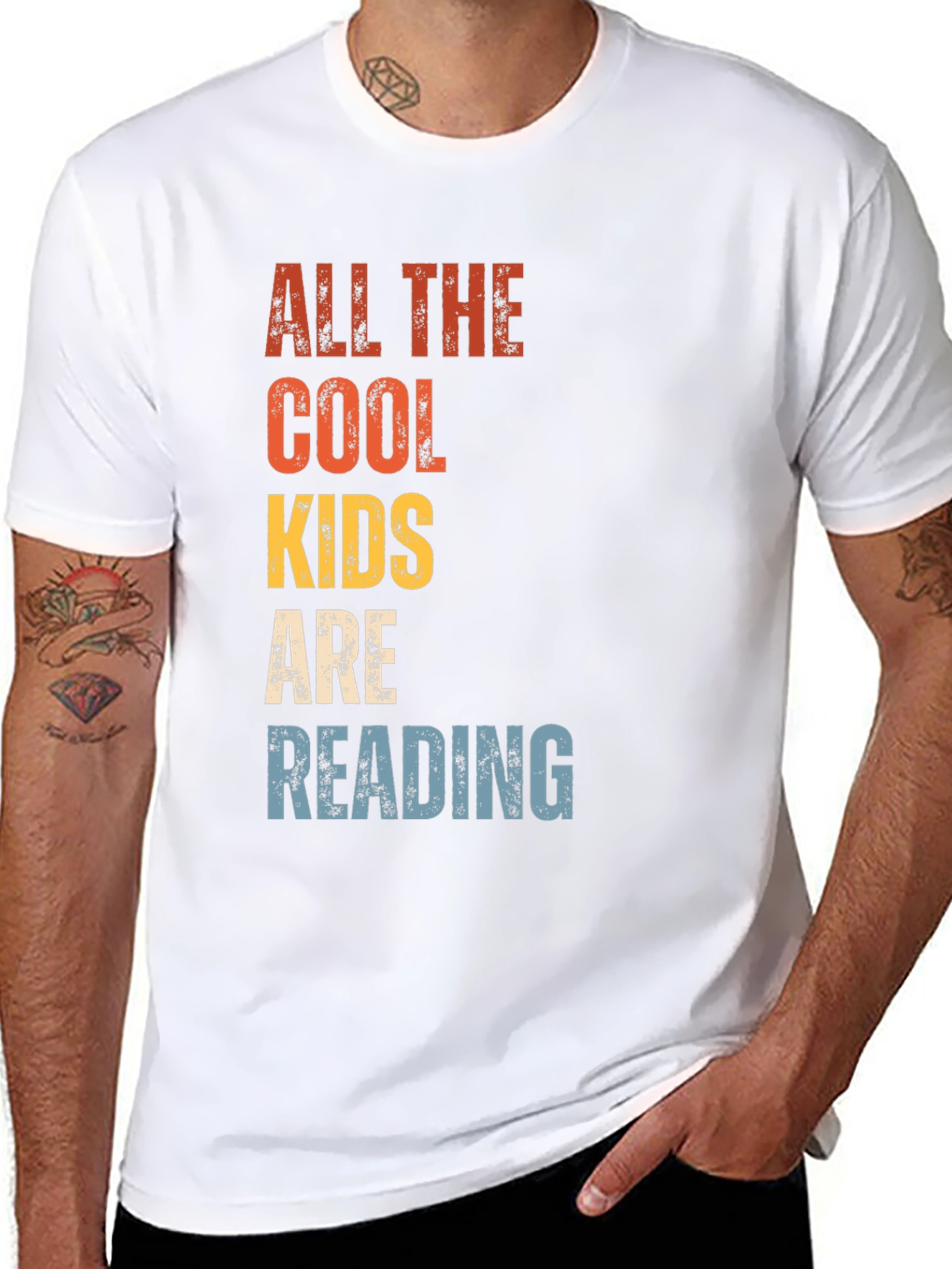 Cool Kids Reading T-Shirt - Retro Style