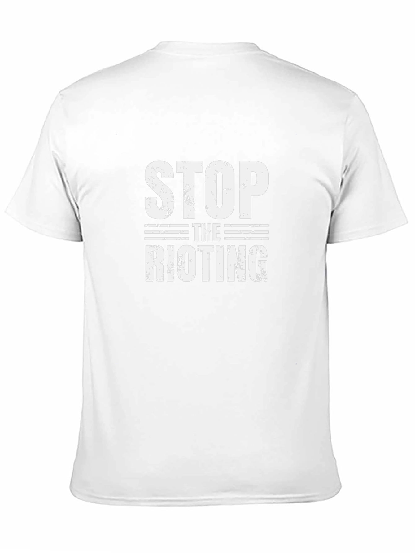 Stop the Rioting Black Graphic T-Shirt