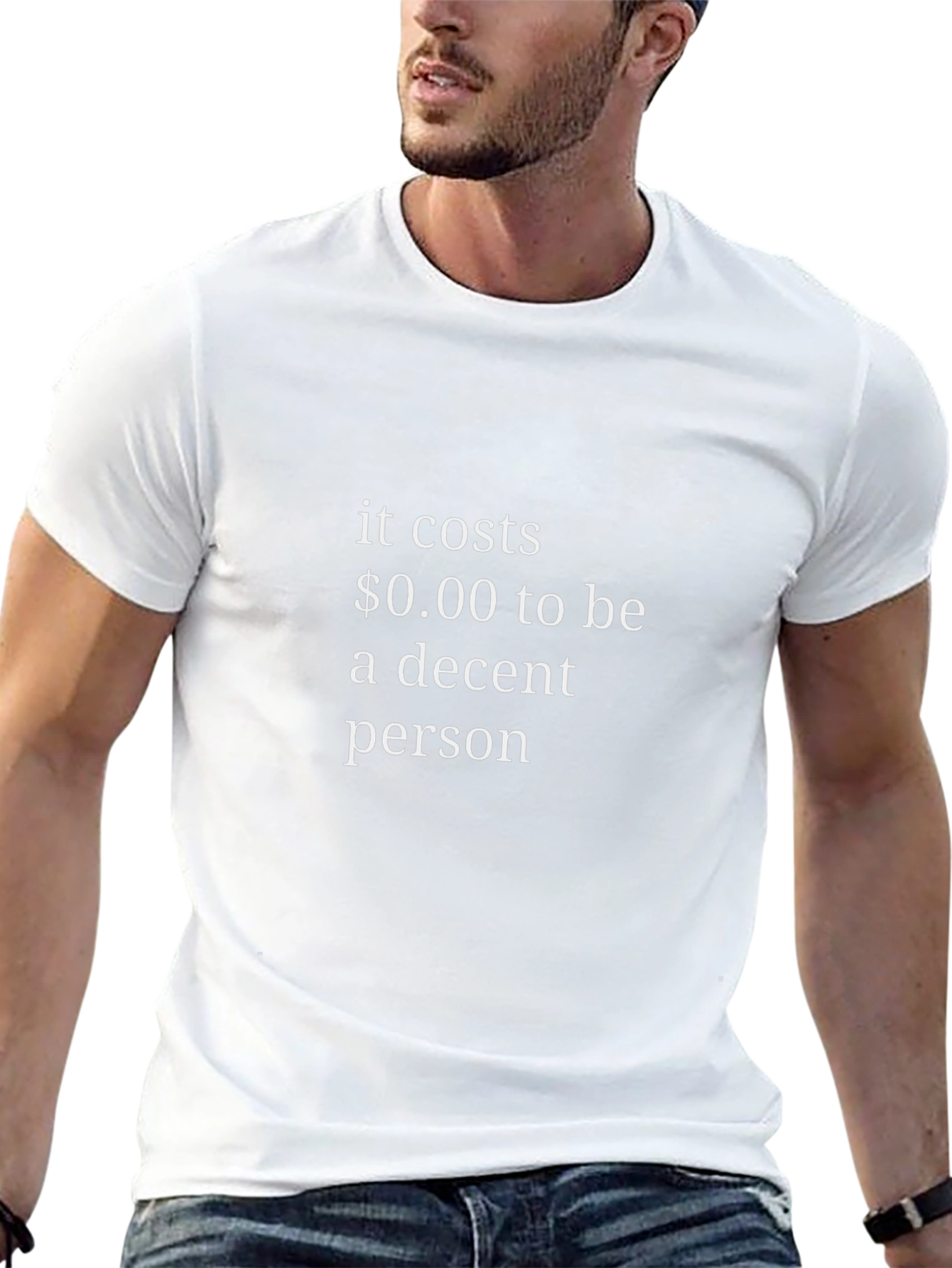 Decent Person T-Shirt - Black Crew Neck