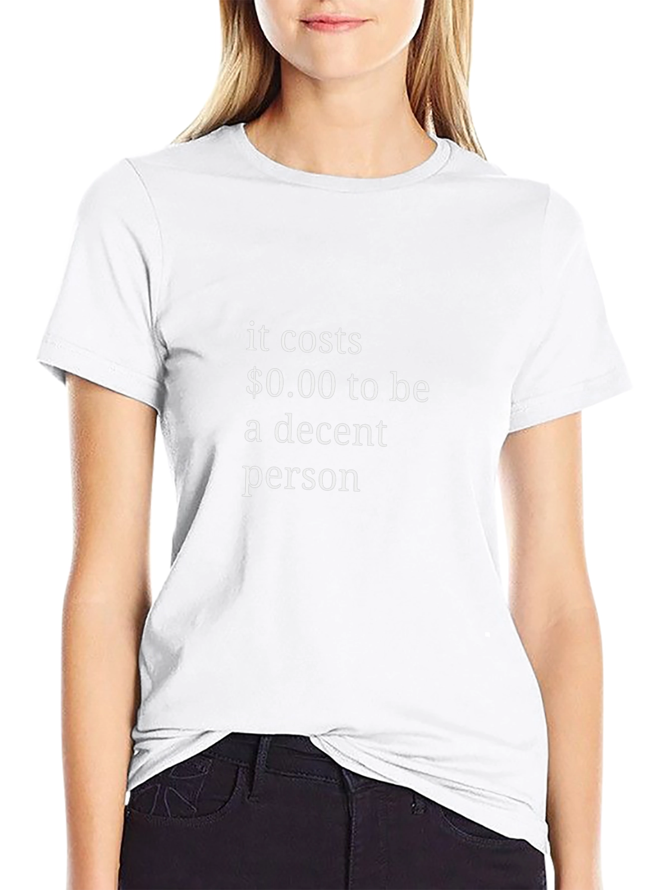 Decent Person T-Shirt - Black Crew Neck