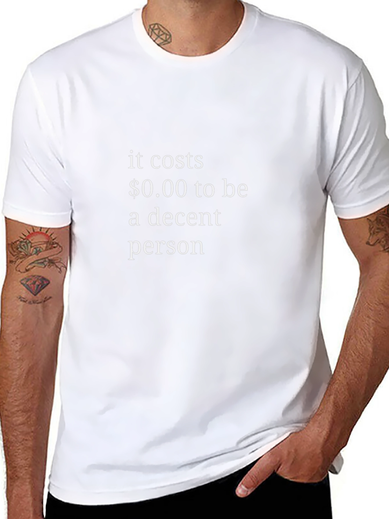 Decent Person T-Shirt - Black Crew Neck