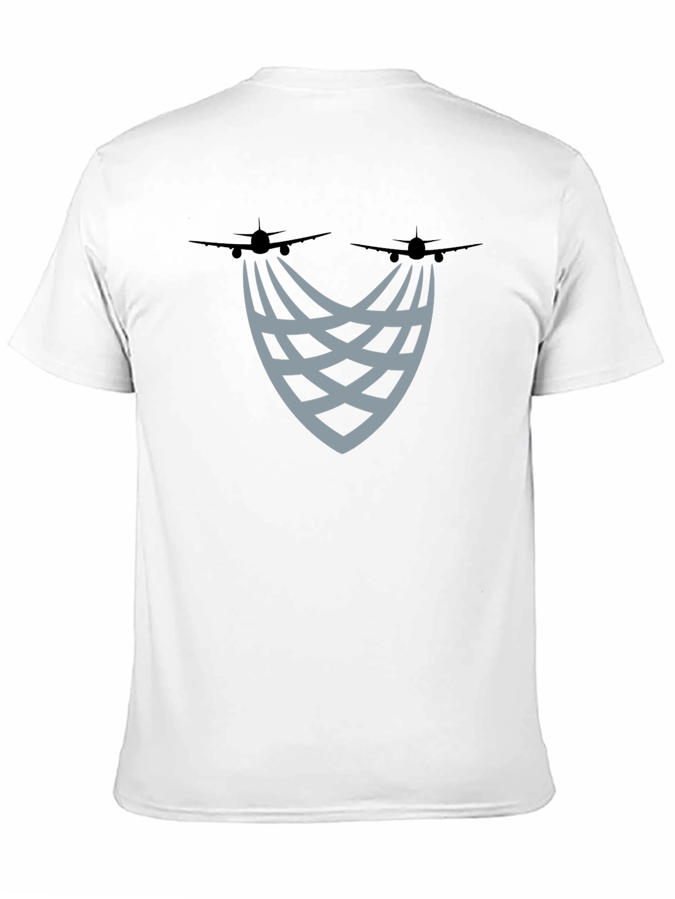 Aviation Trails Graphic Tee - Stylish Black T-Shirt