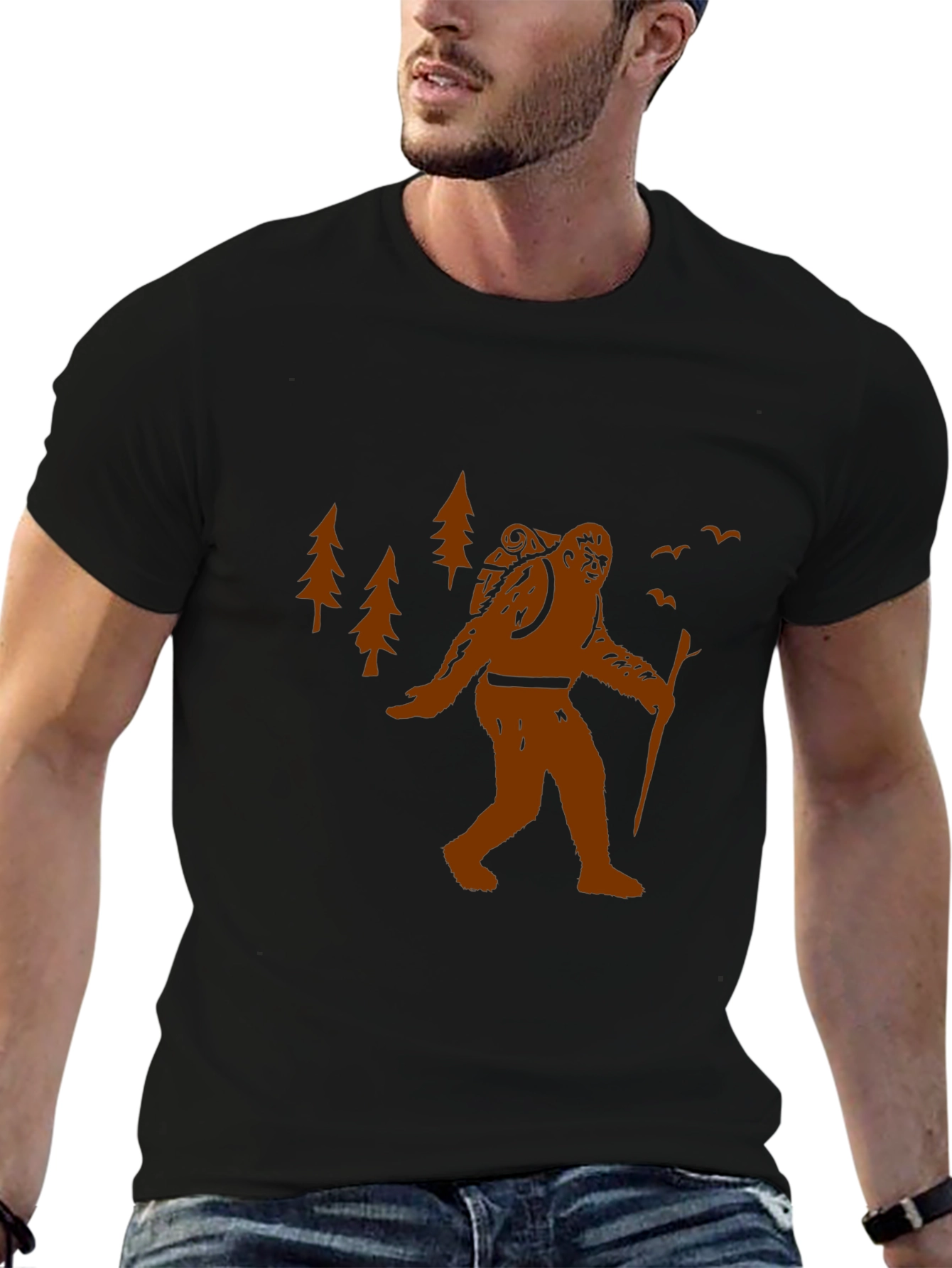 Sasquatch Hiking T-Shirt - Funny Bigfoot Adventure Tee