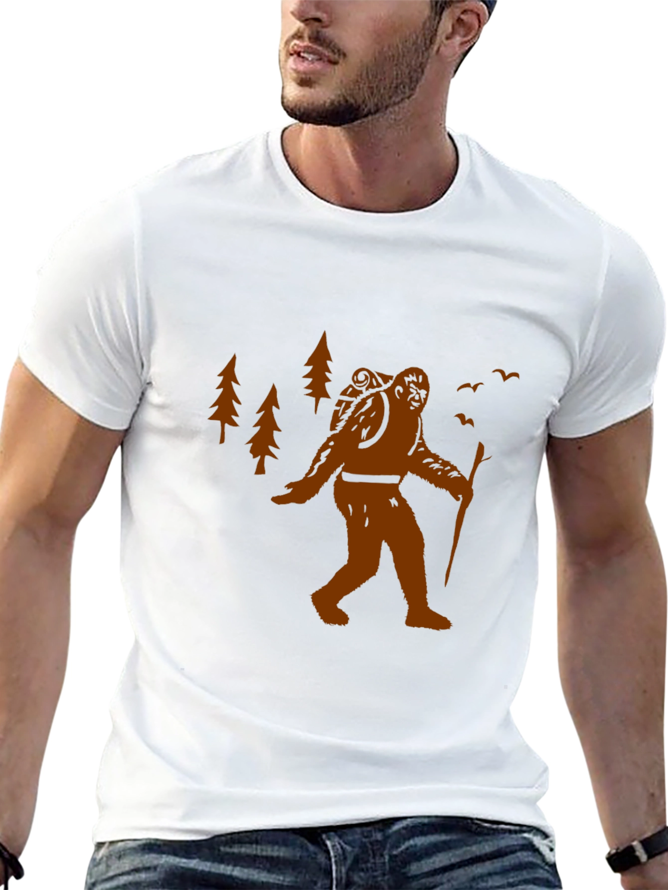 Sasquatch Hiking T-Shirt - Funny Bigfoot Adventure Tee