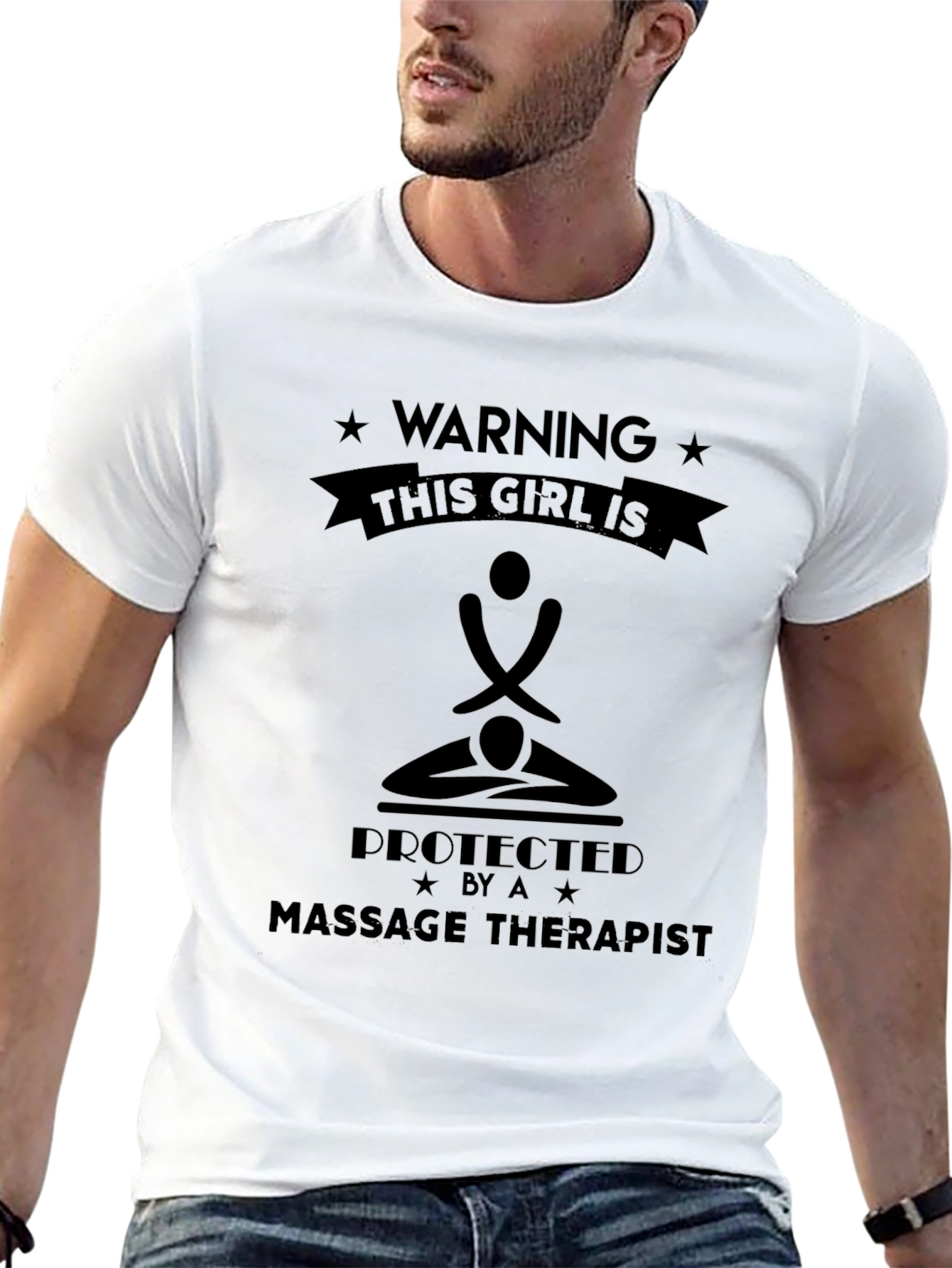 Warning Massage Therapist Protected Girl T-Shirt