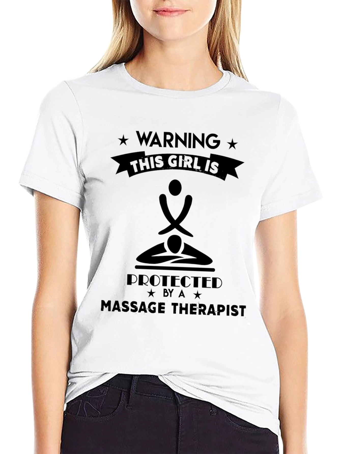Warning Massage Therapist Protected Girl T-Shirt
