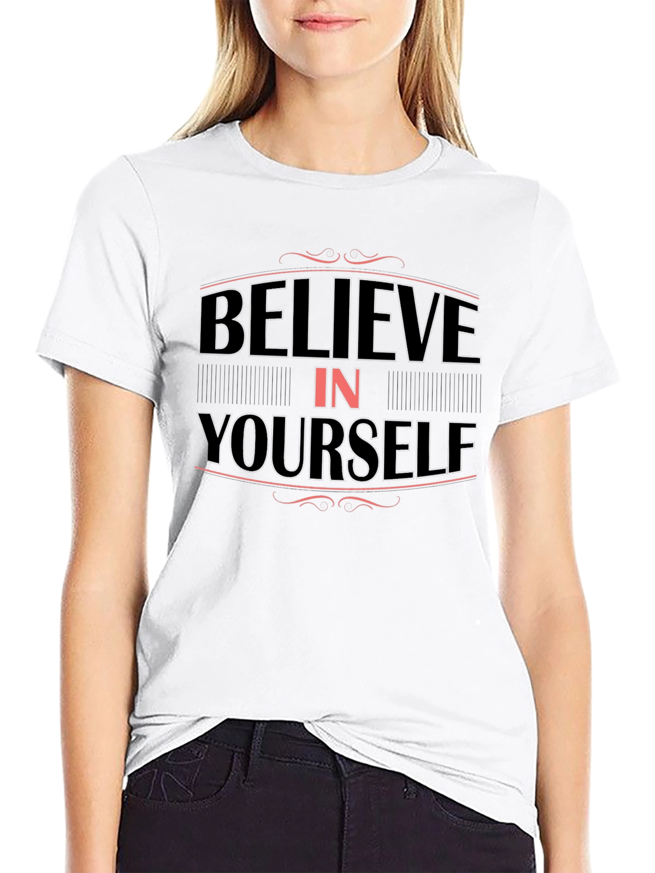 Believe In Yourself Graphic Tee - Mens Black T-Shirt