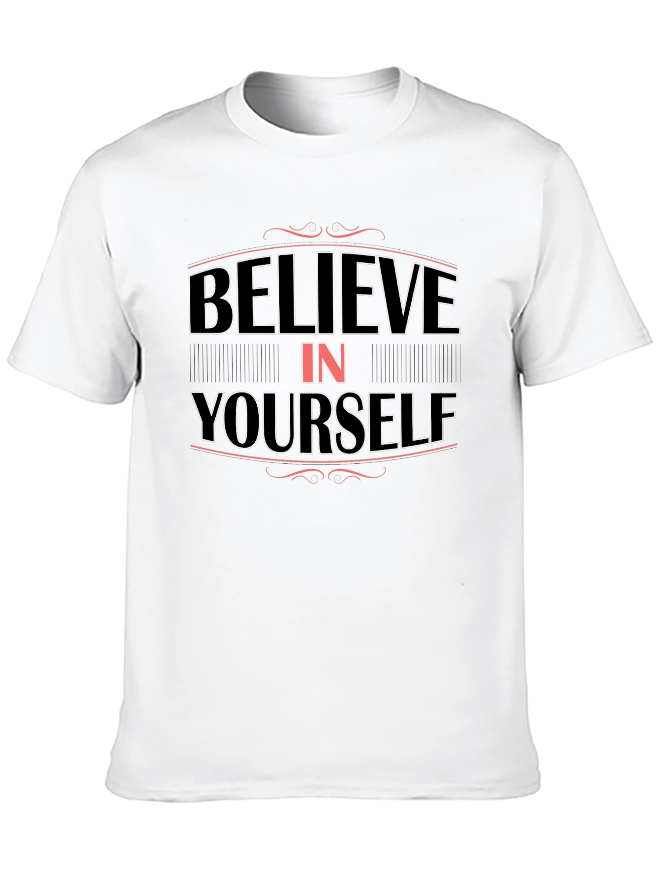 Believe In Yourself Graphic Tee - Mens Black T-Shirt