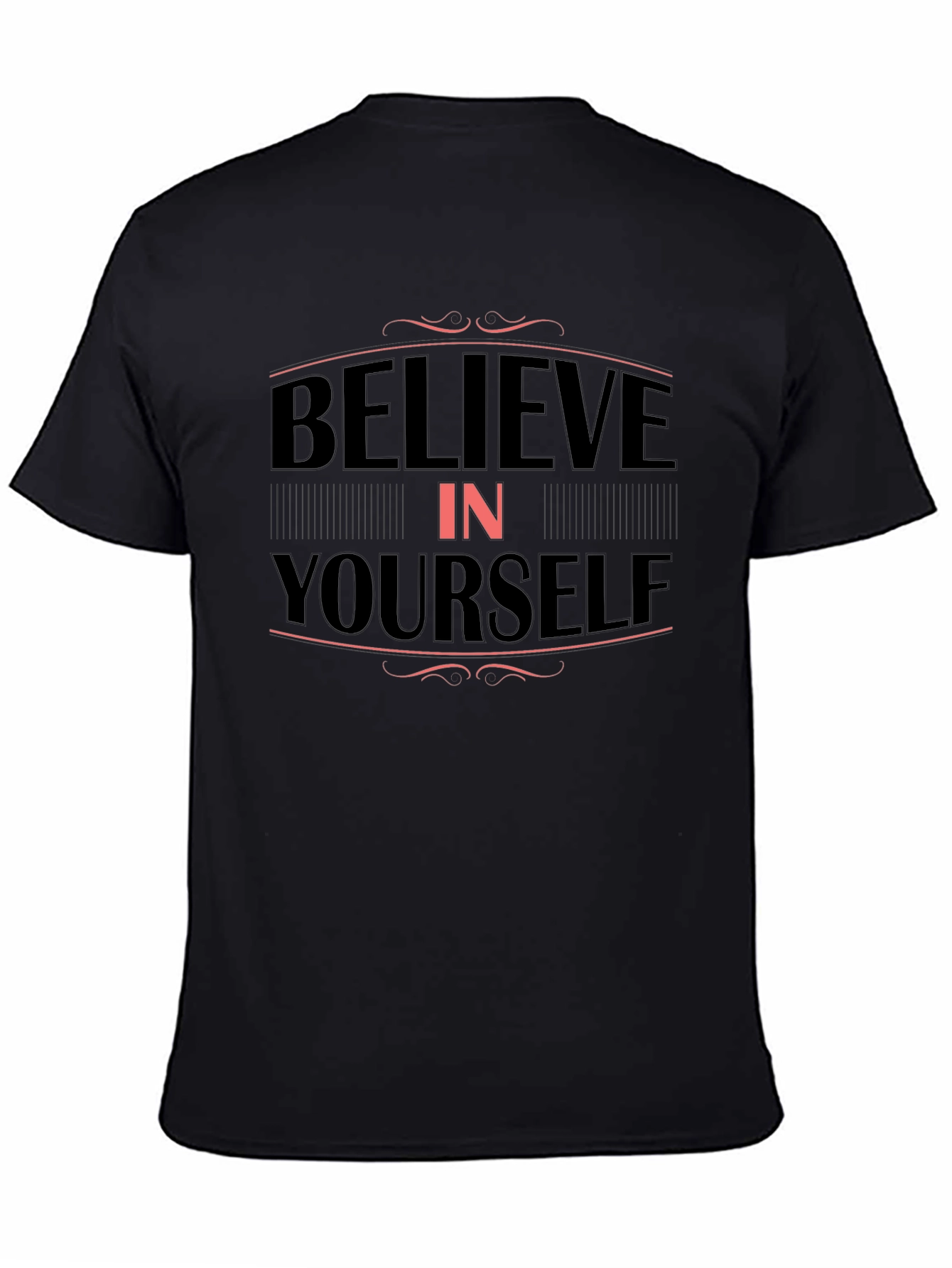 Believe In Yourself Graphic Tee - Mens Black T-Shirt