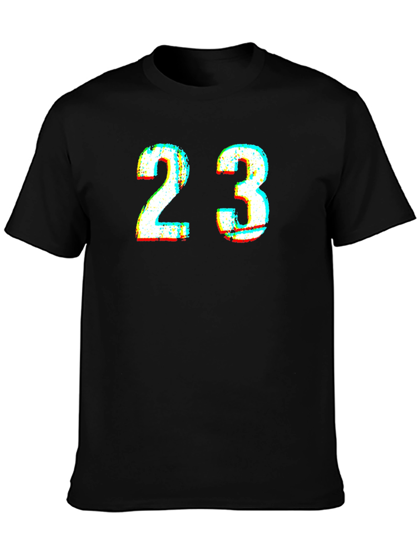 Retro 23 Graphic Print Black T-Shirt