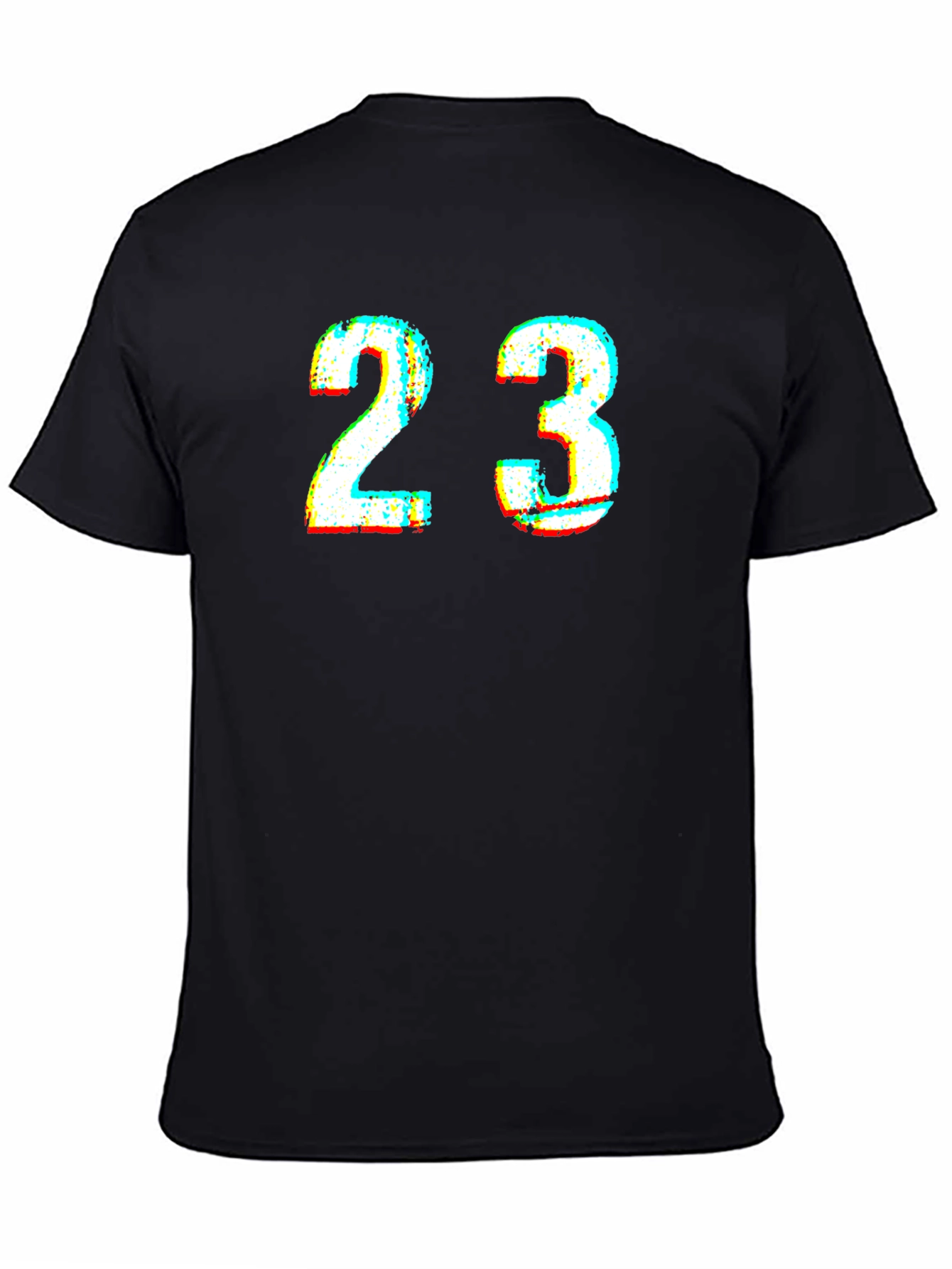 Retro 23 Graphic Print Black T-Shirt