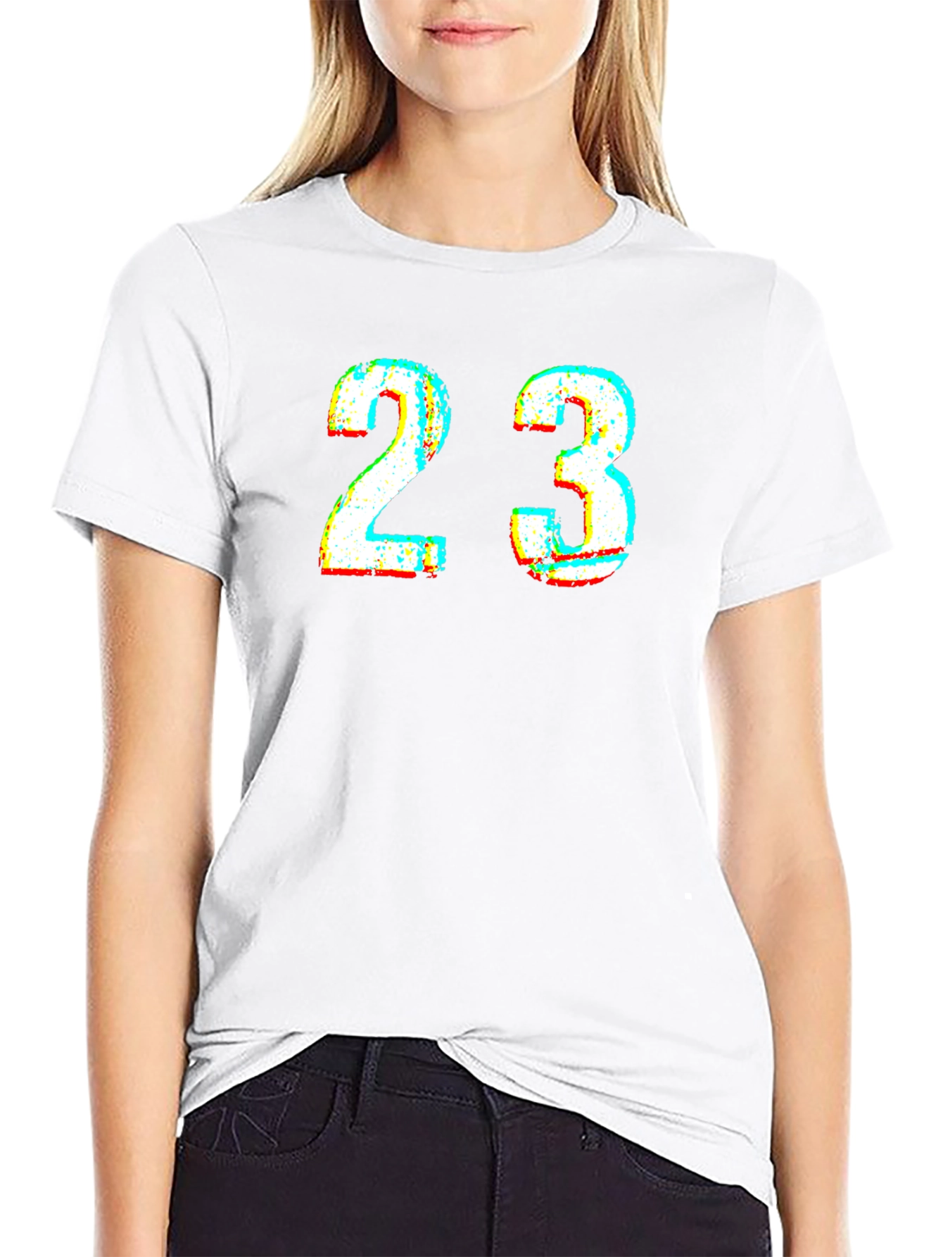 Retro 23 Graphic Print Black T-Shirt