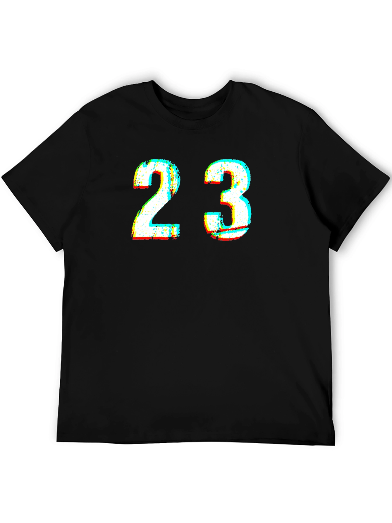Retro 23 Graphic Print Black T-Shirt