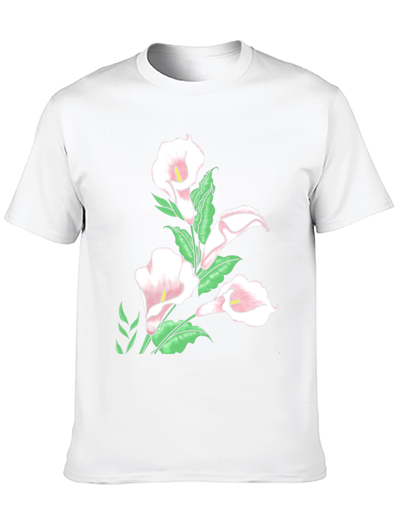 Black Floral Calla Lily T-Shirt
