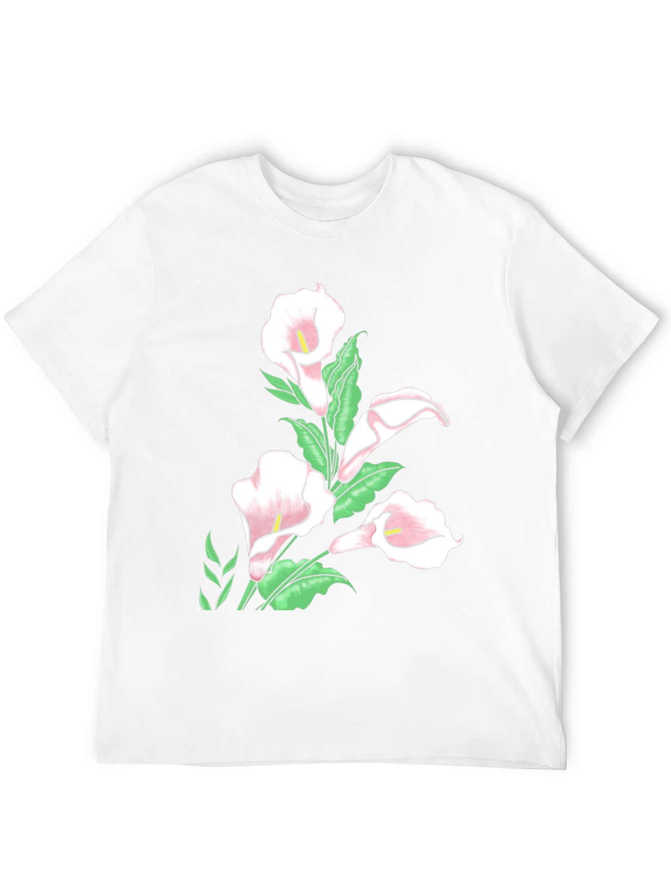 Black Floral Calla Lily T-Shirt