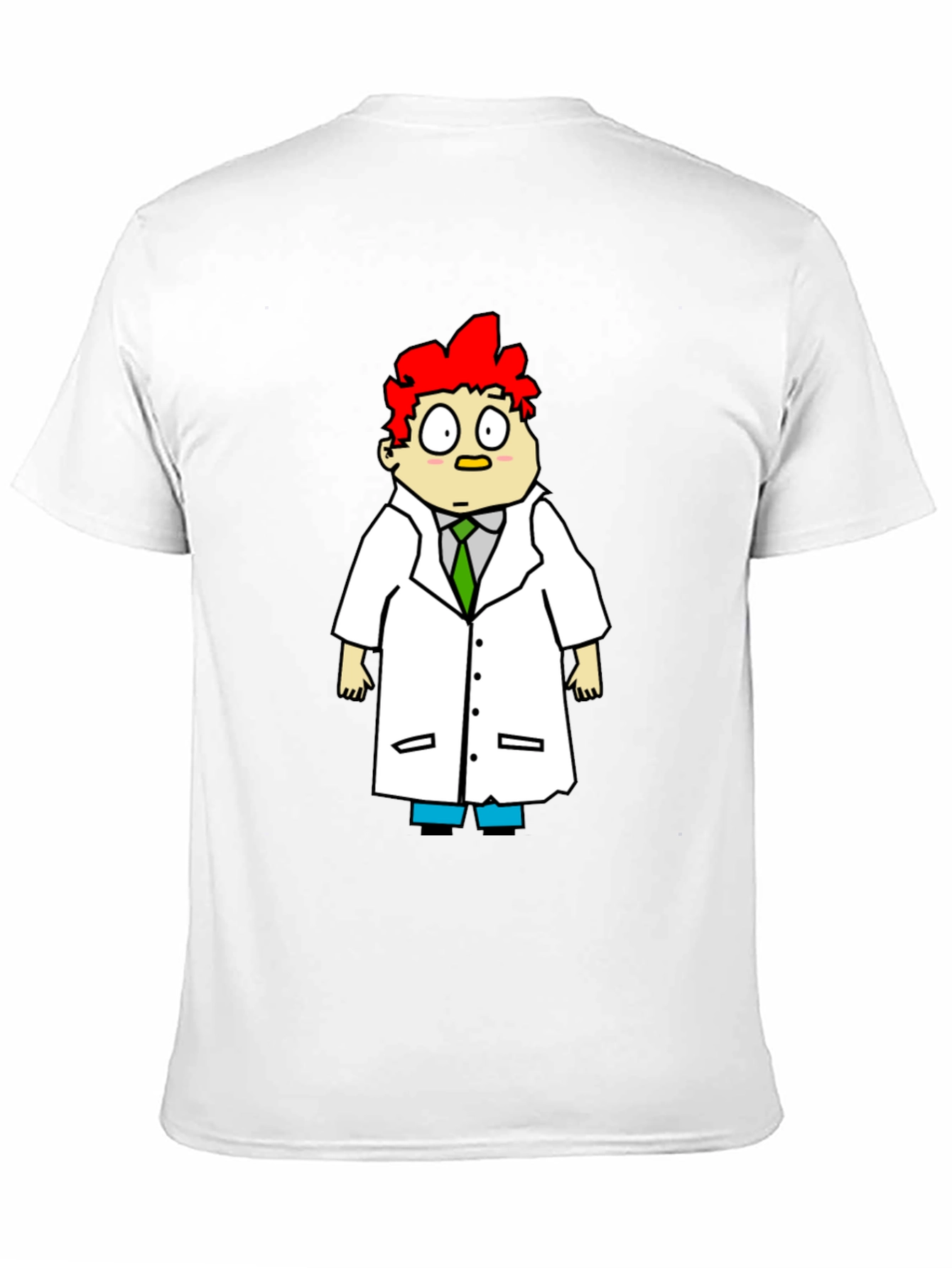 Scientist Cartoon Graphic Black T-Shirt