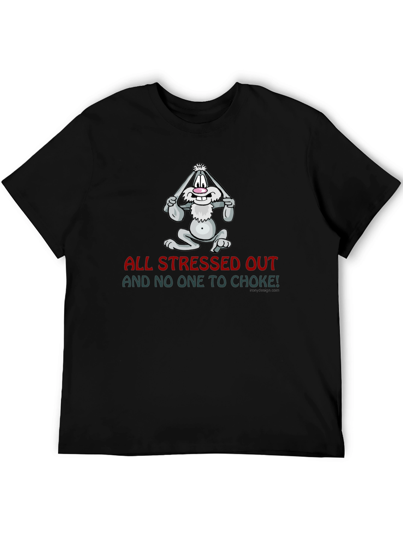 Stressed Out Bunny Graphic Tee - Funny T-Shirt