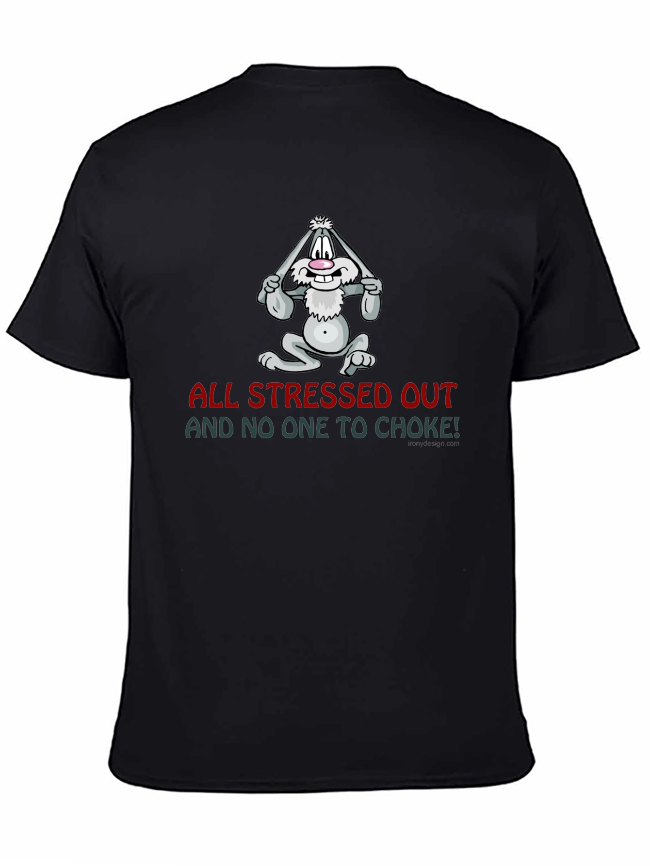 Stressed Out Bunny Graphic Tee - Funny T-Shirt