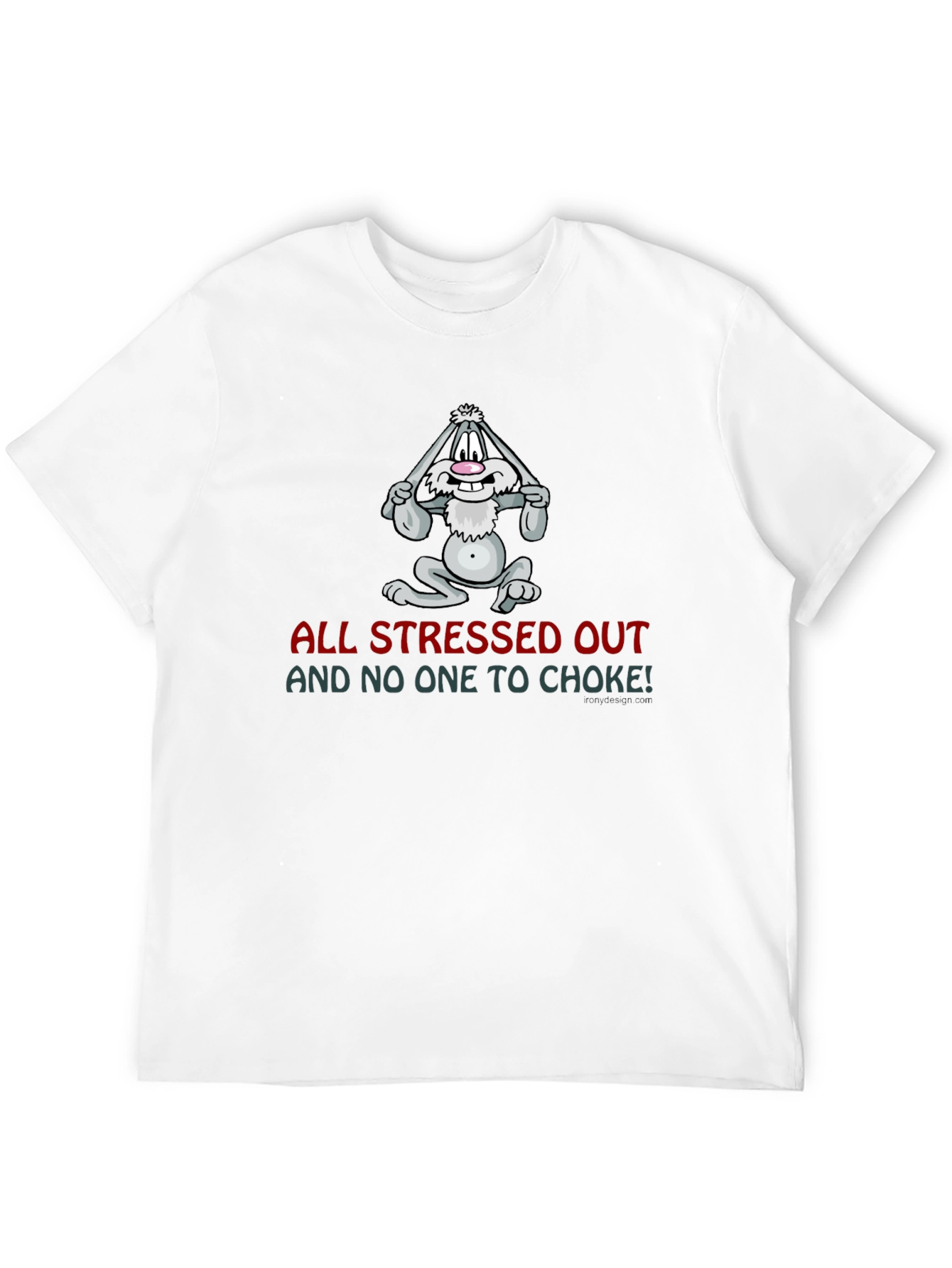 Stressed Out Bunny Graphic Tee - Funny T-Shirt