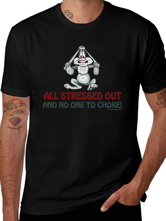 Stressed Out Bunny Graphic Tee - Funny T-Shirt